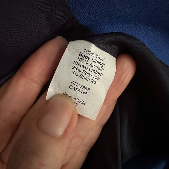 Jcrew Schoolboy Wool Blazer Blue Size 4 - Picture 7 of 10